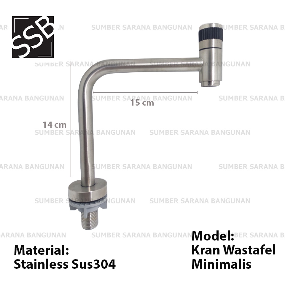 Kran Wastafel Stainless Minimalis / Keran Washtafel Cuci Tangan SUS304 255