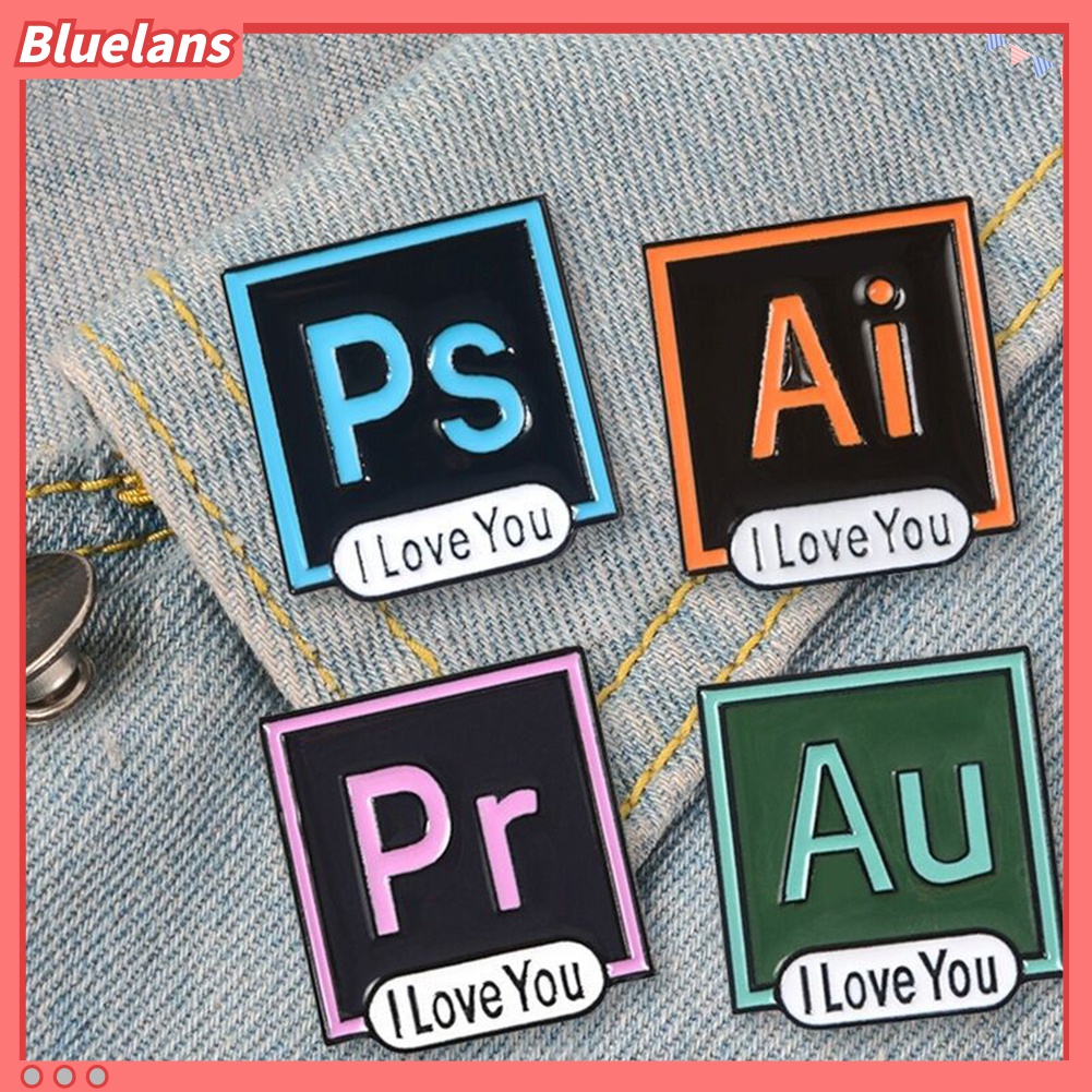 Bros Pin Enamel I Love You Ilustrasi PS AI PR AU Photoshop