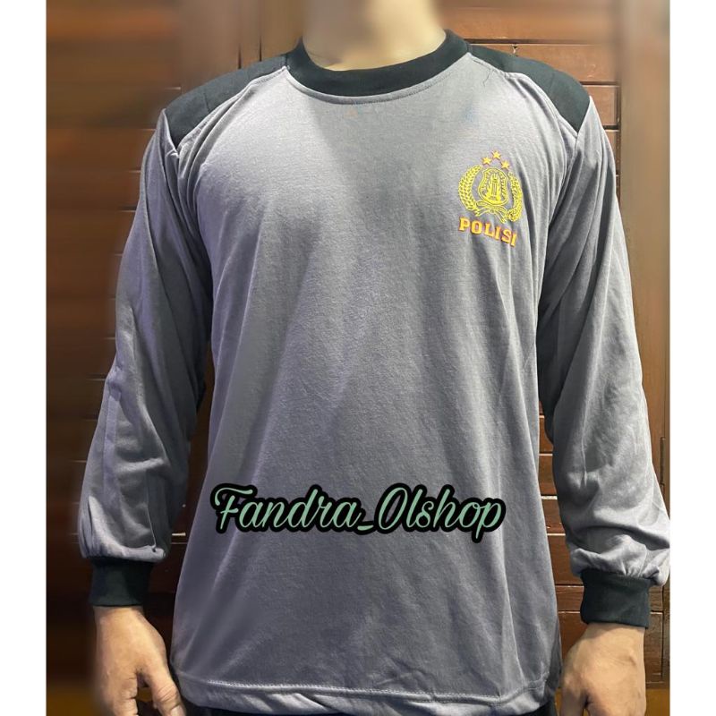 Baju Kaos POLISI Lengan Panjang Model Penembak Sniper. Kualitas Terbaik 