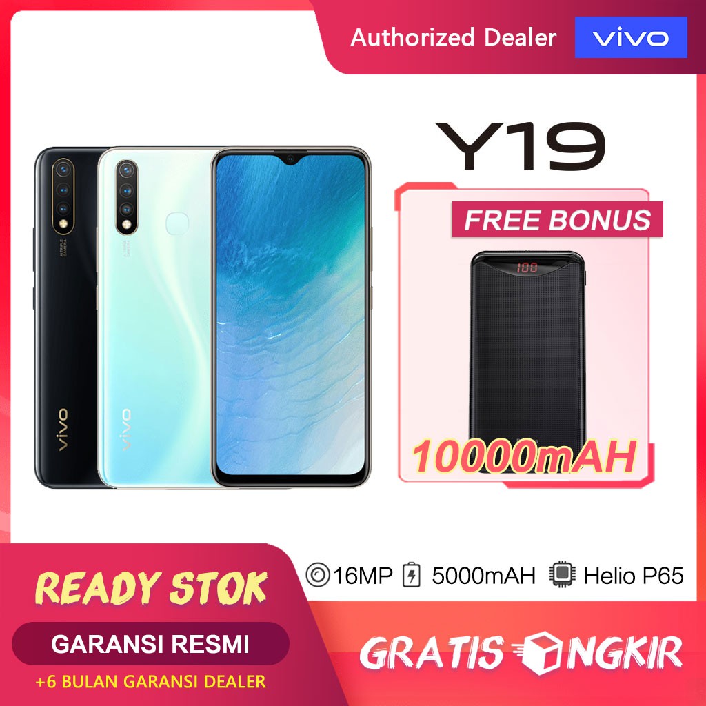 Vivo Y19 hp 6GB 128GB 5000 mAh Battery Garansi Resmi ...