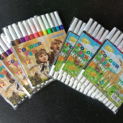 

(Isi 12pcs) Spidol 12 Warna Kecil Melukis Mewarnai Murah Grosir Lusin Alat Tulis Sekolah