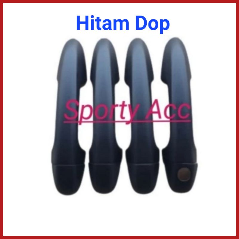 Handle Cover Pintu Fortuner New 2016up Hitam Dop, Carbon Glossy