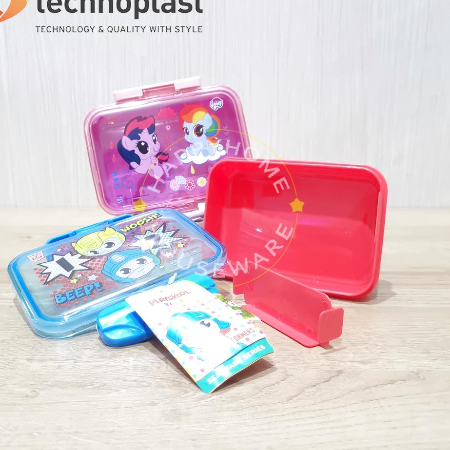 Super Pembelian TECHNOPLAST Playskool Lunch Box 450ml /Kotak Makan Bekal Motif Cute Pony &amp; Transforman