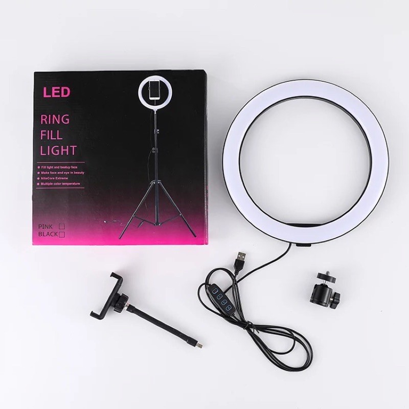 limited lilac Ring fill Light + Tripod Stand + Phone Holder / ring selfie tiktok video live makeup