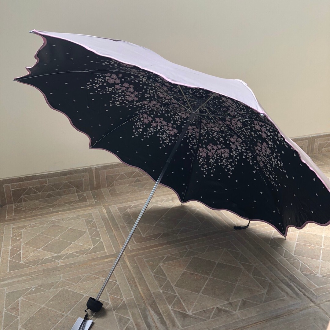 Payung Lipat Anti Sinar Uv Paradise Original Motif Kembang Bahan Vinyl