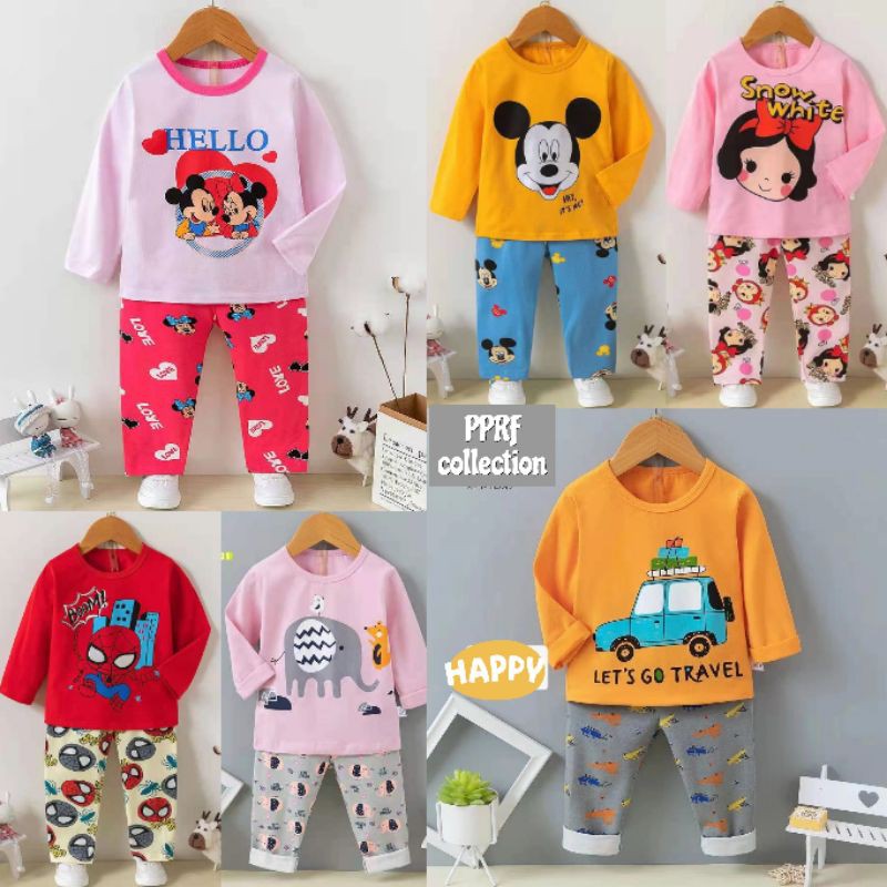 SETELAN BAJU TIDUR/BAJU SANTAI ANAK IMPORT PP 5-7