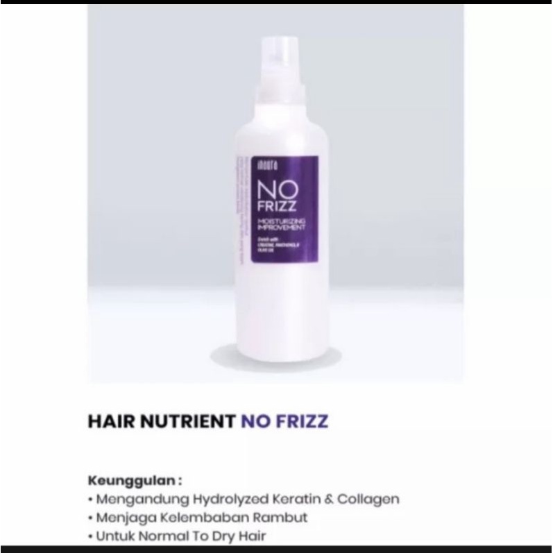 Inaura No Frizz 250ml Vitamin Rambut Pewarnaa Pelurusan Catok 250ml