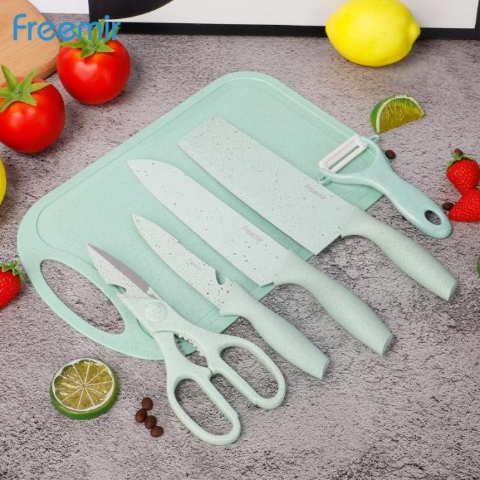 

Freemir Kitchen Knife Set 6 In 1 Green Hijau Pisau Set Dapur Gunting Mamazira40