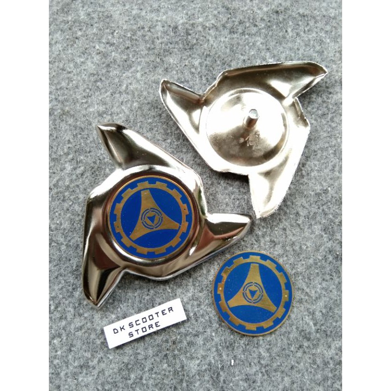 Vespa spinner wheeldop logo vigano biru