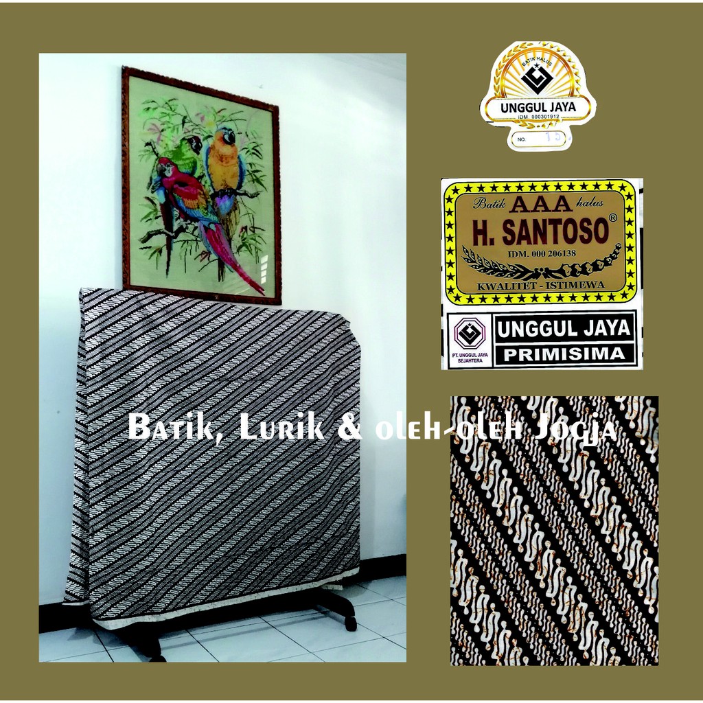 Jarik Batik Parang Gapit warna gading/Bawahan Kebaya/Jarik Manten