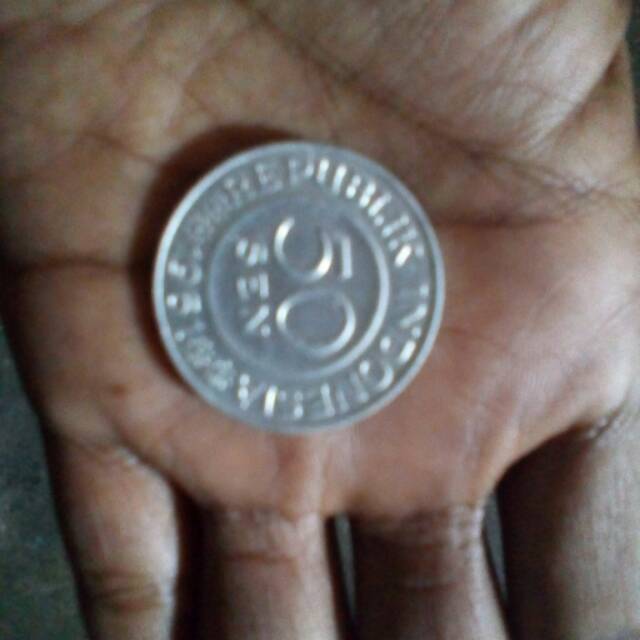Uang Kuno Logam 50 Sen Tahun 1951