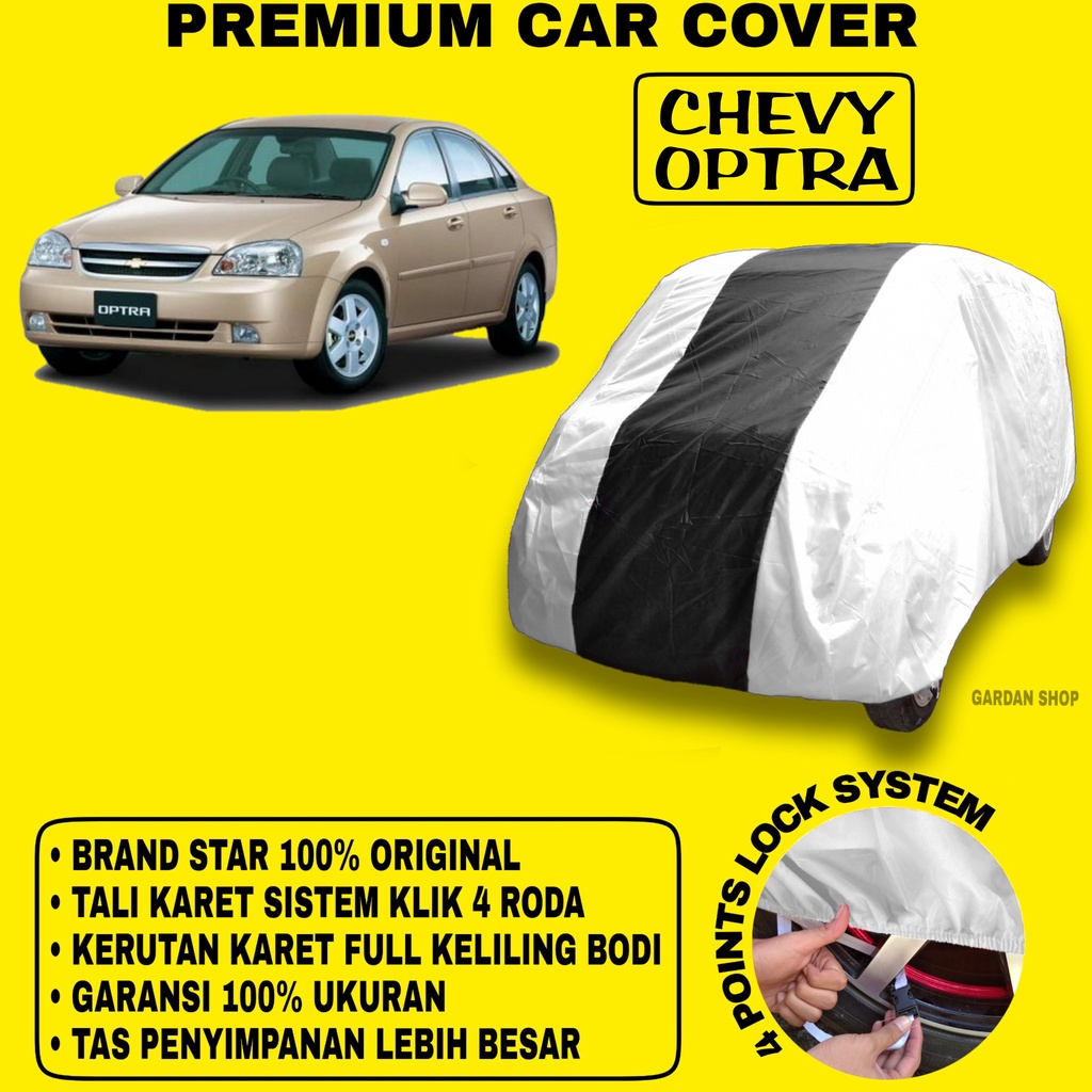 Body Cover CHEVY OPTRA SILVER HITAM Penutup Bodi Mobil Chevy Optra Waterproof PREMIUM