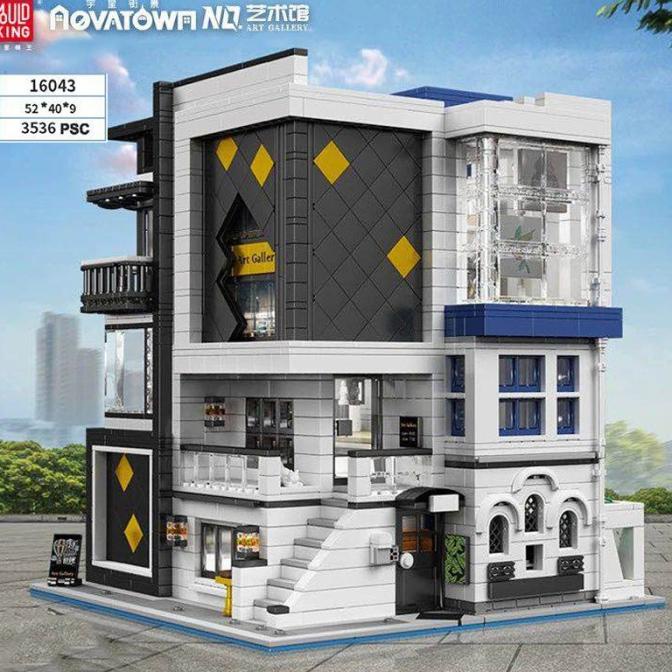Mould King 16043 Art Gallery Showcase Novatown Lepin Modular Creator