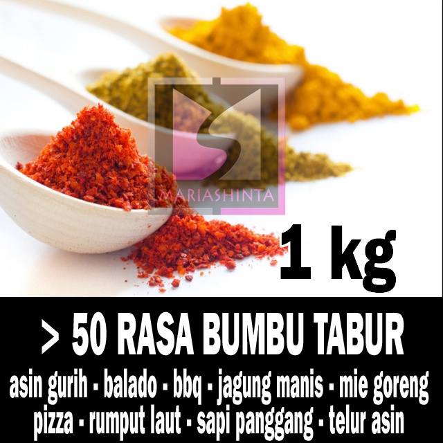

1kg Bumbu Tabur > 60 Rasa Pilihan Bumbu Tabur Premium Macam Rasa 1 kg Halaman 1
