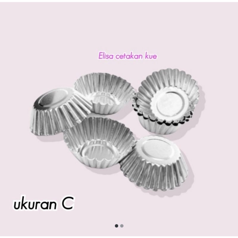 Cetakan kue sus pie susu/ Pie buah egg tart isi 20pcs size C - 6cm