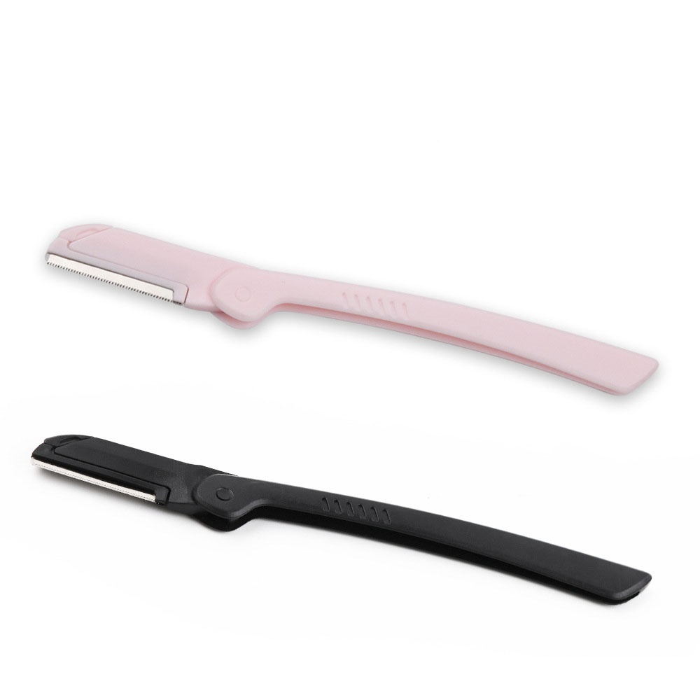 aaoottuuoo5.id Cod   1pc Convenient Removable Macro Folding Black Pink Eyebrow Trimming Shaver Beauty Tools