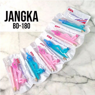 Jangka Set BD 180 Math Mathematics Matematika School Tools Office Equipment Perlengkapan Sekolah Menggambar Lingkaran Bundar Memutar Putar Kesenian Kerajinan Gambar Kecil Lucu Simpel Simple Ecer Eceran Plastik Warna Bentuk Circle Grosir Prakarya Malang