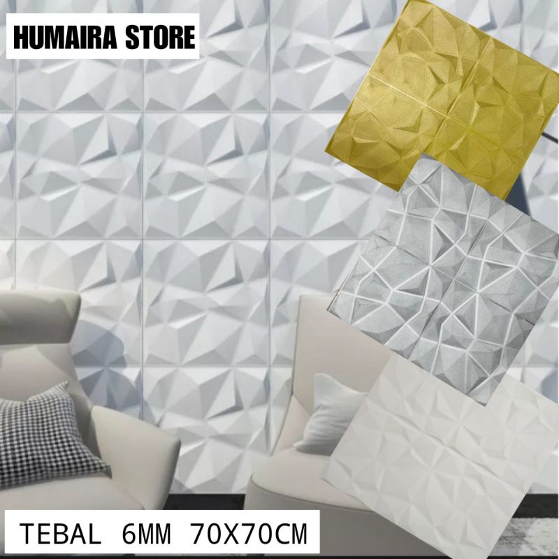 WALLPAPER FOAM 3D MOTIF DIAMOND 70X70CM