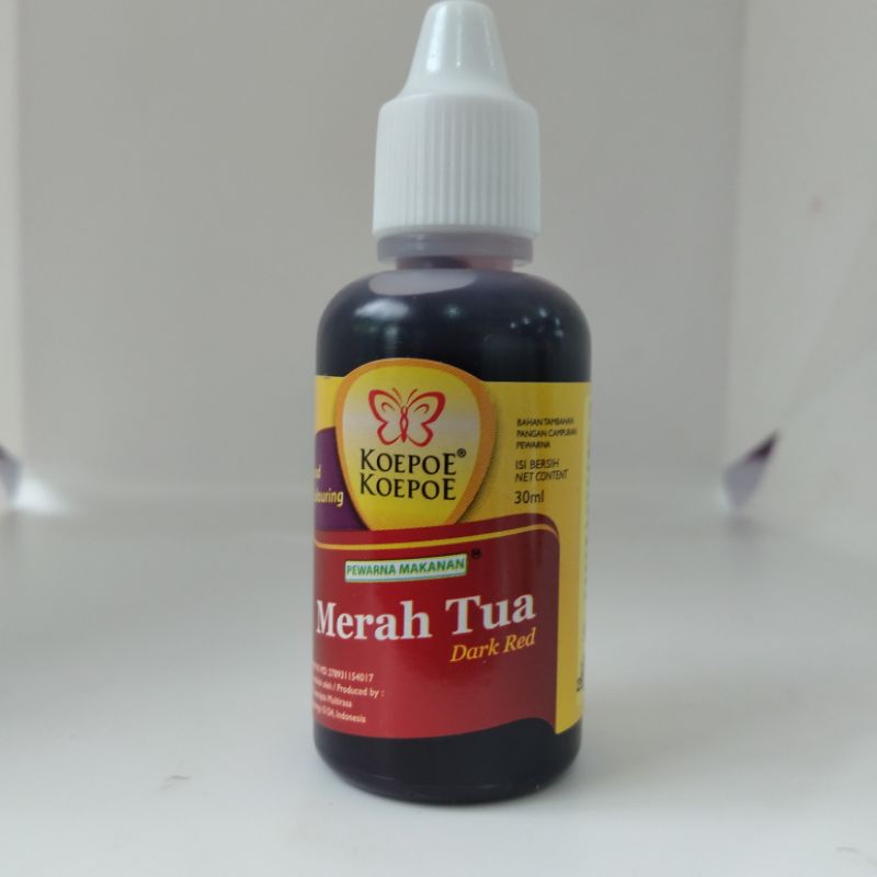 

pewarna makanan merah tua 30 ml( koepoe- koepoe)