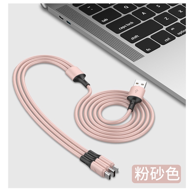 2.4A Fast Charging Cables 3 IN 1 Type C 8Pin Micro USB Cable For iPhone 11 Xr 8 X 7 6S Plus iOS 10 9 8 Samsung Android