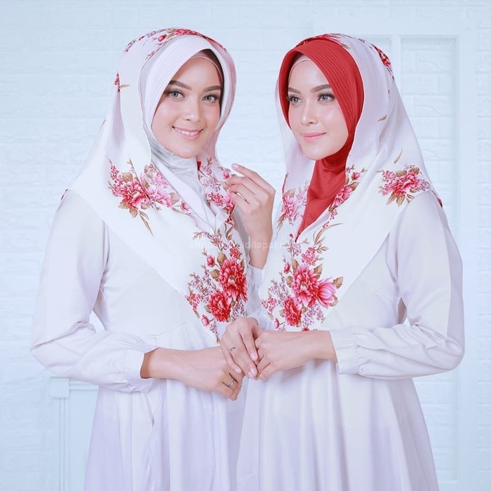 Hijab Pesta Instan Mewah Layer Printing Terbaru Motif Premium Bubble Jersey ORI Kekinian 2022 Murah