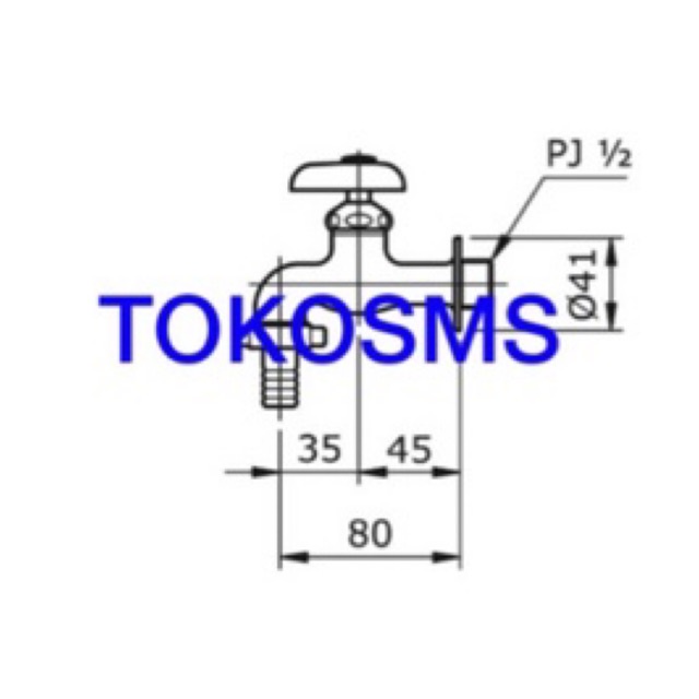 kran air taman TOTO T26-13 ORIGINAL kran taman toto hose