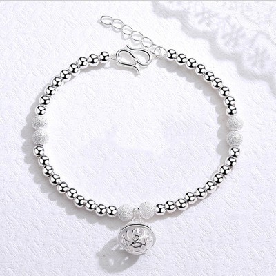 925 perak sterling gelang wanita lucky bell fashion perhiasan