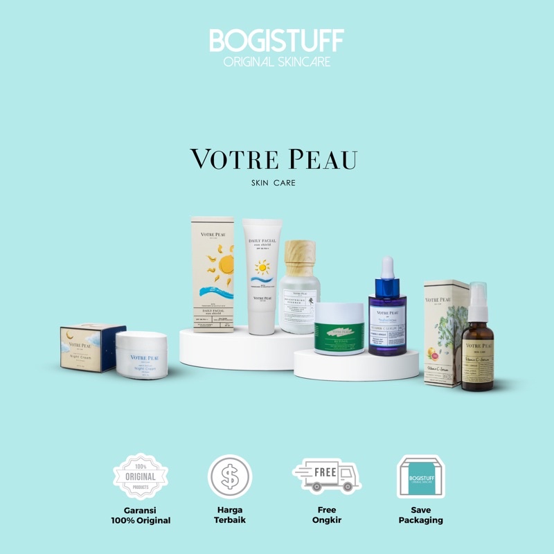 VOTRE PEAU BRIGHTENING ESSENCE | VOTRE PEAU RETINOL BARRIER CREAM | VOTRE PEAU EYE GEL CREAM | VOTRE