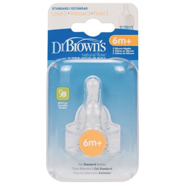 Dr Brown’s Silicone Narrow Neck Options Nipple - 2 Pack