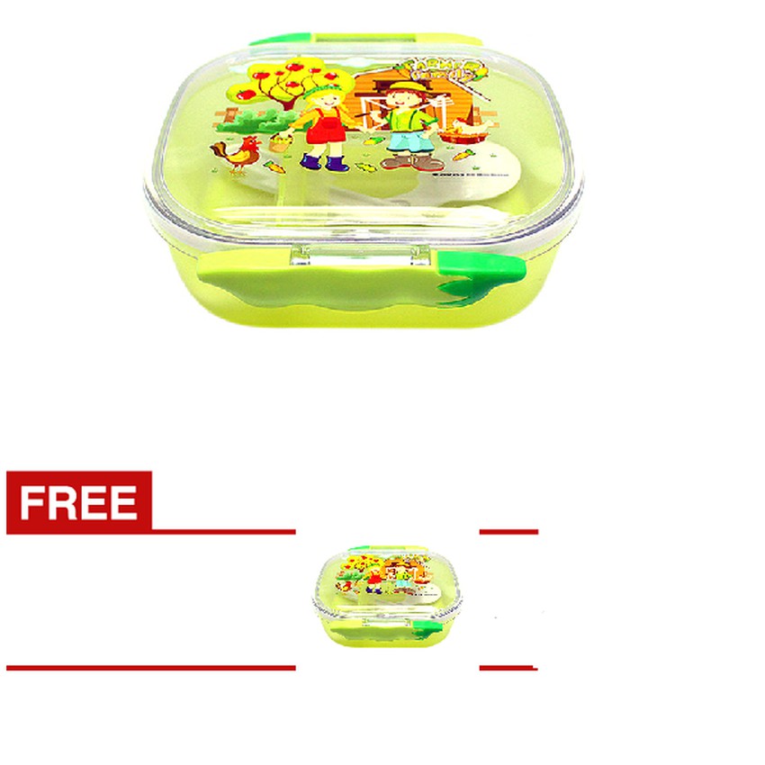 Arniss Farmer Family CB-470 Green Kotak Makan - Beli 1 dapat 2Pcs