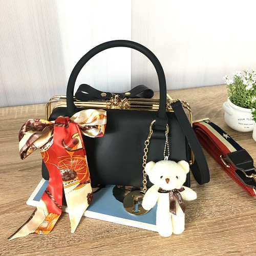 BOM0488 Tas Tabung Jelly Import Elegan Gantungan Boneka (2 Talpan)