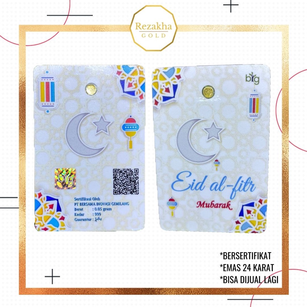Idul Fitri Series New Edition Logam Mulia Emasin Mini BIG Gold Emas 24K 0,1 0,05 0,025 | 0.1 0.05 0.