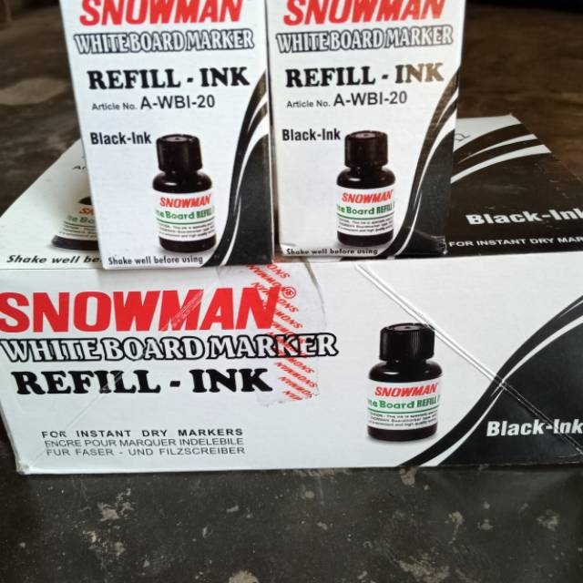 

Refill ink tinta spidol snowman whiteboard marker