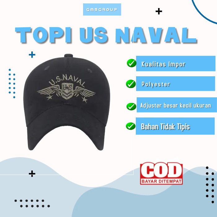 Topi Import Baseball Pria Wanita Army Model US NAVAL