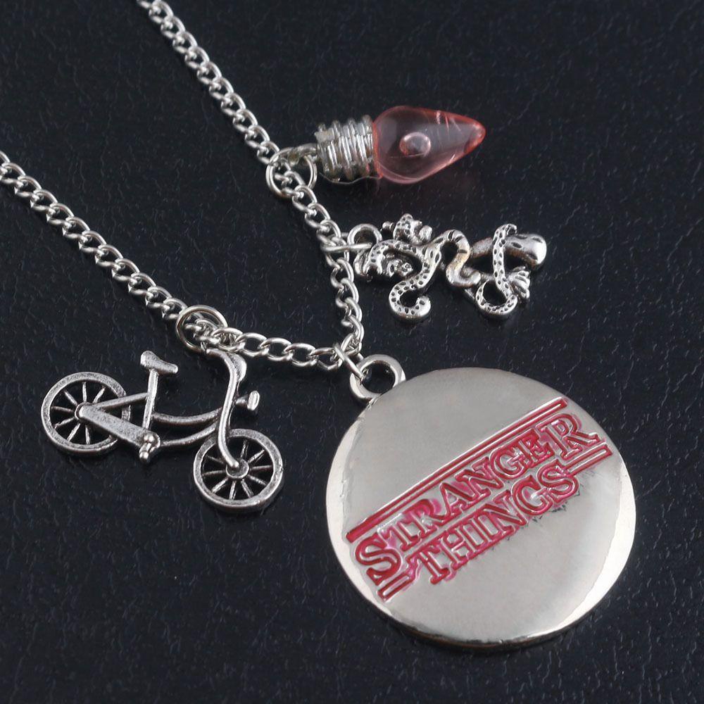 Mxbeauty Stranger Things Kalung Keren Unik Rantai Ringan Liontin Bunga Kaninibal Alloy Pria Rantai Leher