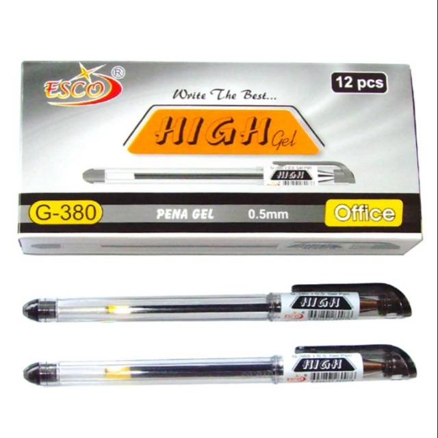 

Pena gel Esco G380 0.5 mata jarum/ mata kecil lancar dan murah