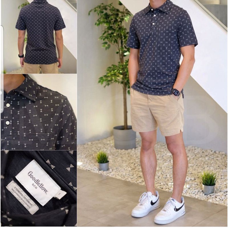 kaos polo GOODFELLOW basic ORIGINAL - zodiac night dark grey