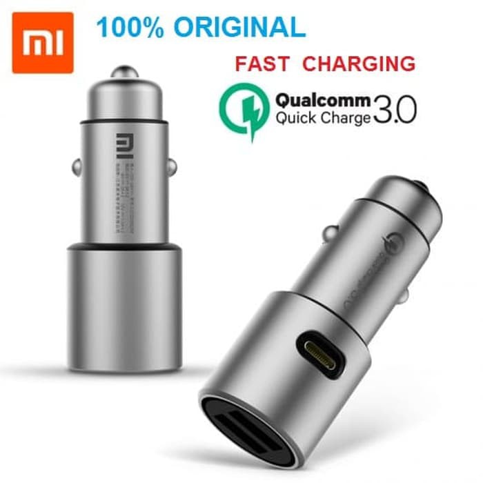 Car Changer Xiaomi Dual USB Metal - Changer Mobil Original