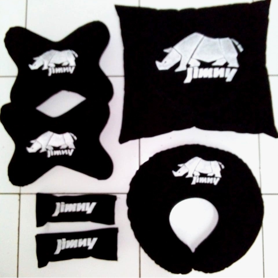 Bantal Mobil Aksesoris Interior Headrest Suzuki Katana Jimny 4 in 1