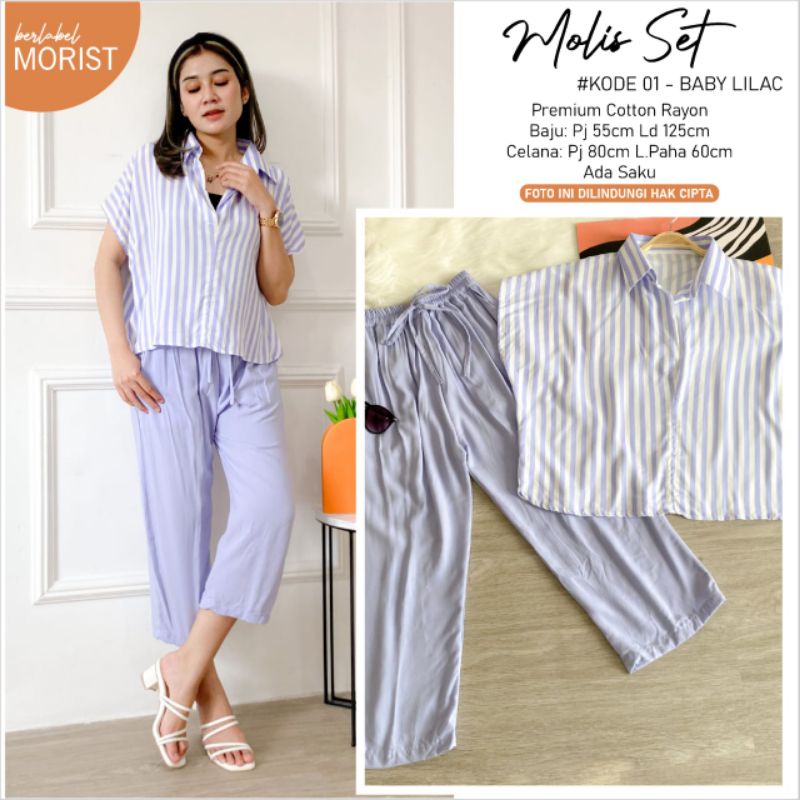 molis setelan Original berlabel Morist
