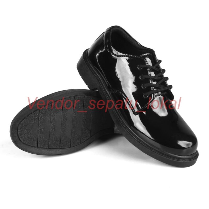 SEPATU PANTOPEL PDH PENDEK 38-47 SECURITY RESMI  TALI KILAP&amp;DOP SATPAM KANTOR KERJA