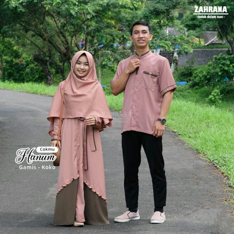 READY STOK COUPLE GAMIS SET KHIMAR HANUM ZAHRANA