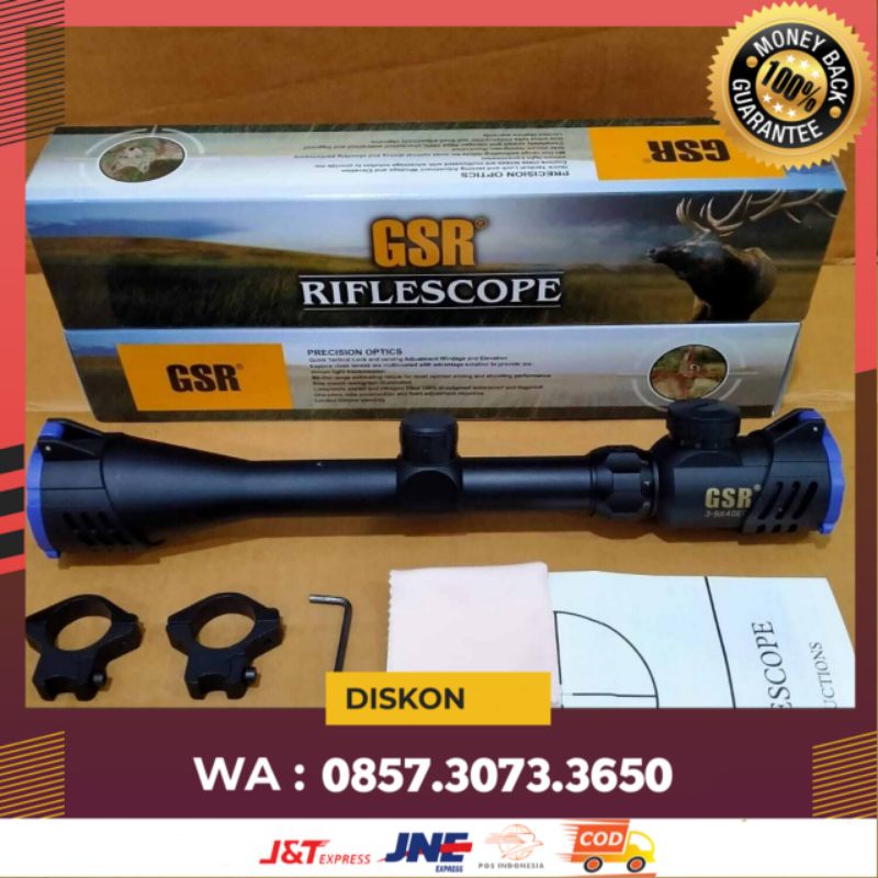 TELESCOPE GSR 3X9-40 DENGAN 3 MODE WARNA
