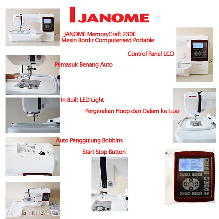 Mesin Bordir Komputer JANOME MC 230E