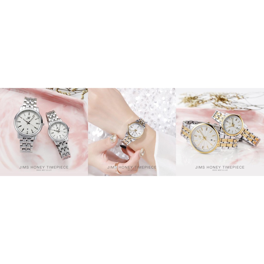 Jims Honey - JT 6003 - Jam Tangan Analog  Pria dan Wanita Jam Couple Elegan Fashion Korea Ori