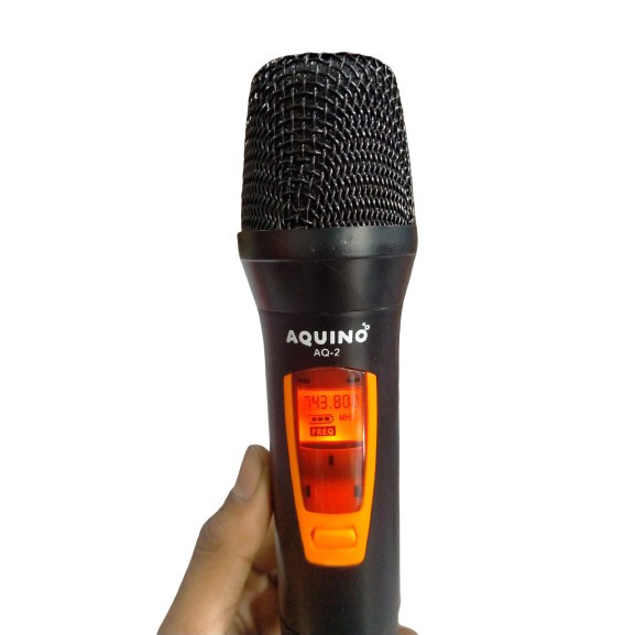 MIC WIRELESS AQUINO AQ-2 MICROPHONE SINGLE WIRELESS MIC KARAOKE