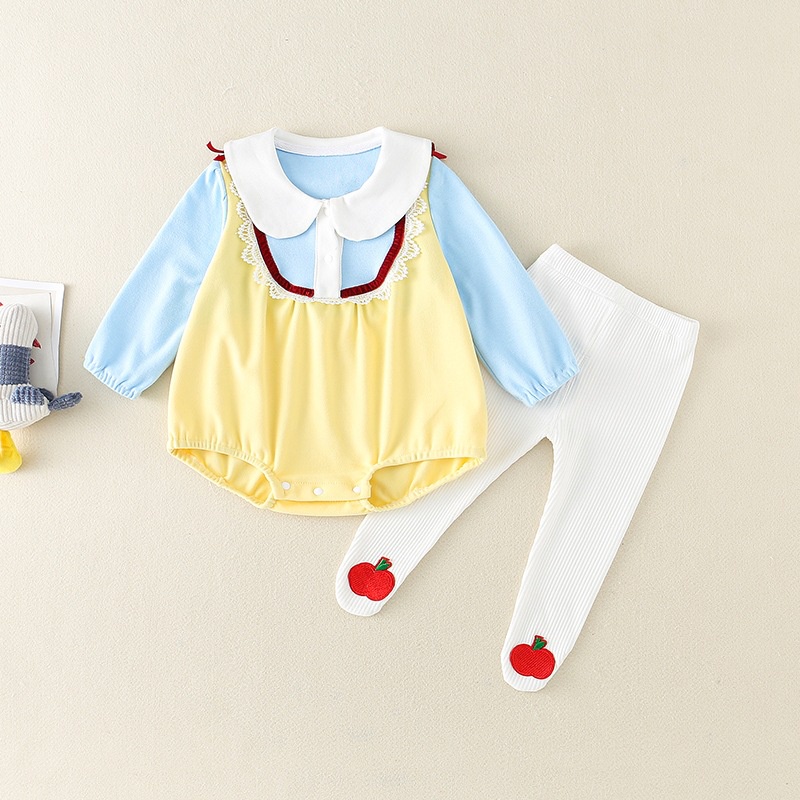 jumpsuit Bayi Lucu Fashion Set Anak Bayi Perempuan Baru Lahir Pakaian dan Legging V38-3