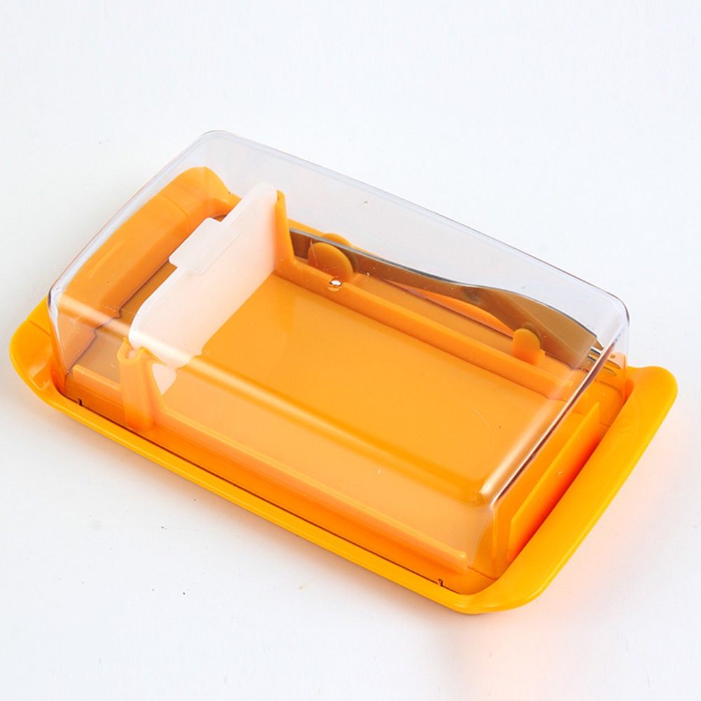 【COD Tangding】Kitchen Portable Butter Box Household Transparent Butter Cheese Case Sandwich Lunch Cheese Cutting Food Container