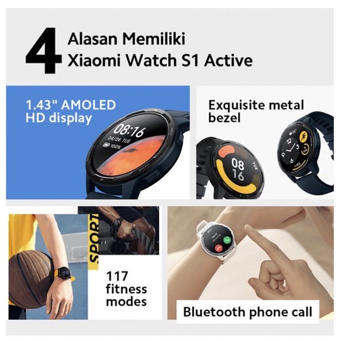 Xiaomi Mi Watch S1 Active Smartwatch Amoled SP02 GPS Sport - Global Version