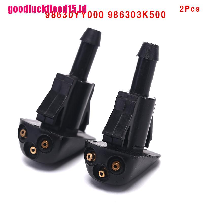 (LUCKID) 2pcs Nozzle Sprayer Wiper Kaca Depan Mobil Untuk Hyundai Kia 98630y000